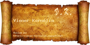 Viener Kornélia névjegykártya
